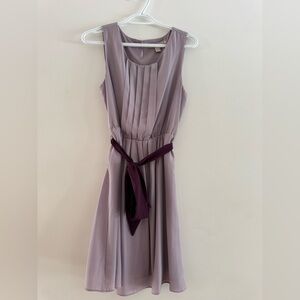 Forever 21 Lavender Midi Dress with Dark Purple Belt
